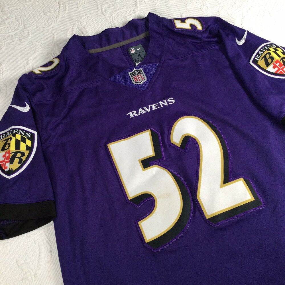 Collectable NFL Ravens Ray "Sugar" Lewis Football Jersey Purple Gold Mens Small